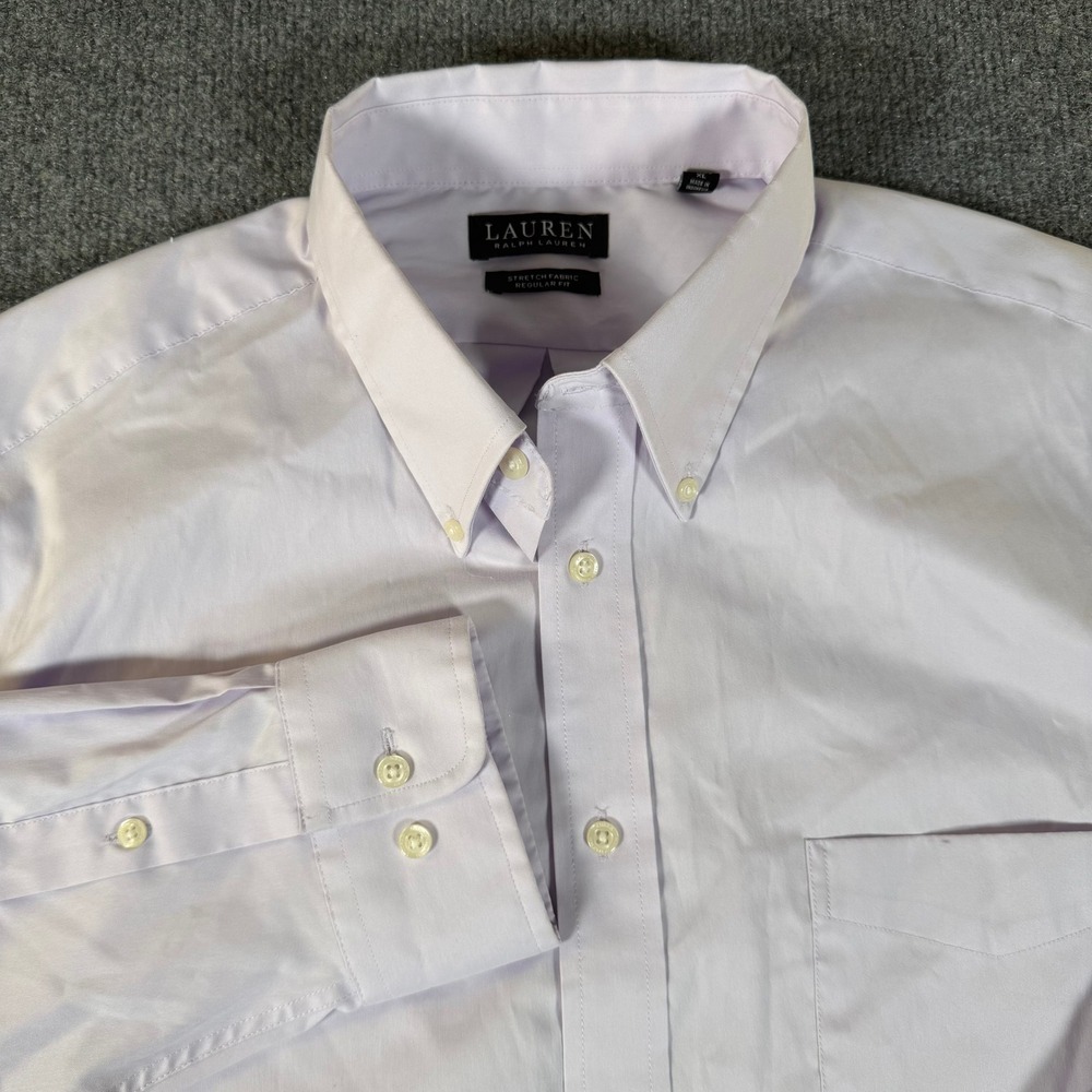 Lauren Ralph Lauren Mens XL 17 32/33 Stretch Regular Fit Dress Shirt #3597